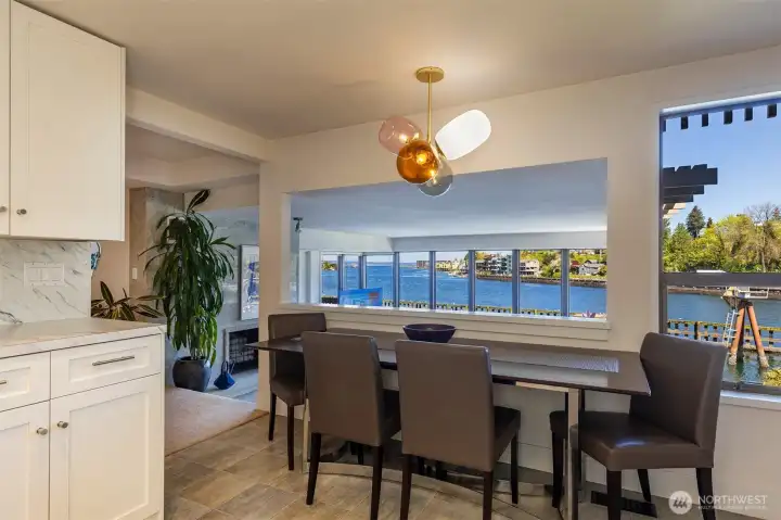 Lower level dine in kitchen.