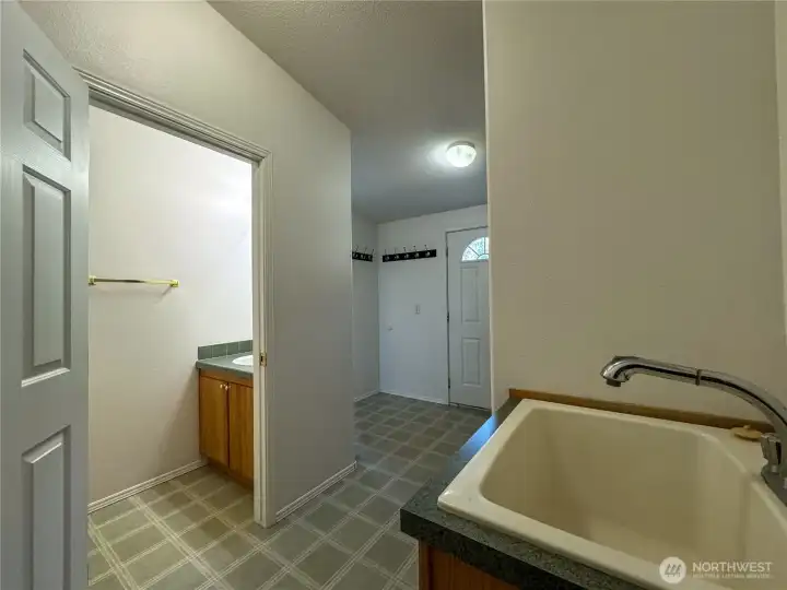 Half bath in Laundry Room