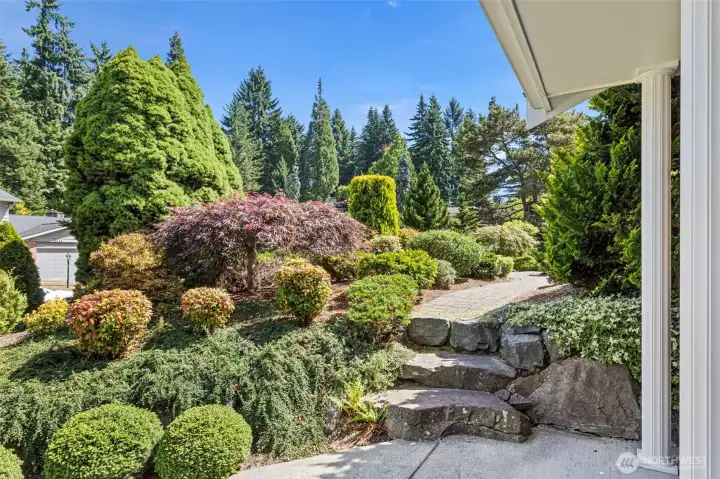 Front yard stone steps