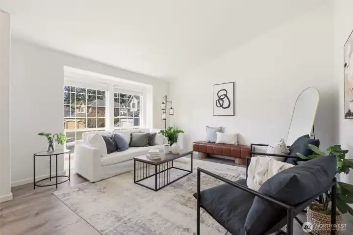 On entry is the formal living room.