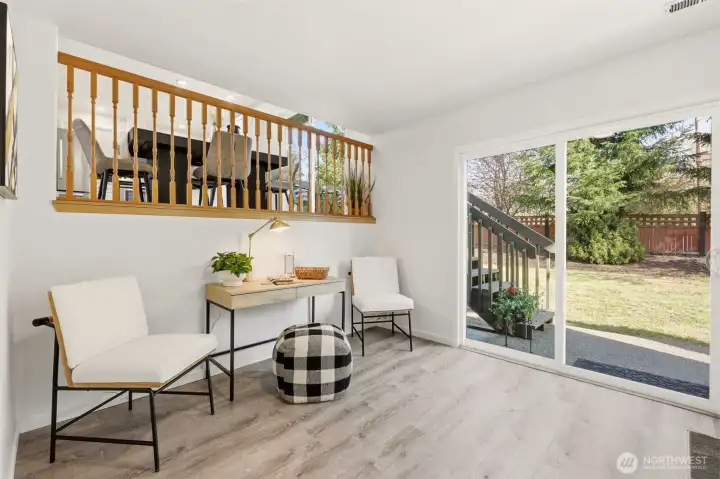 Backyard access from the family room.