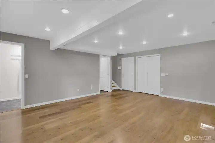 Downstairs Rec Room. See next Photo for “Virtually Staged.”