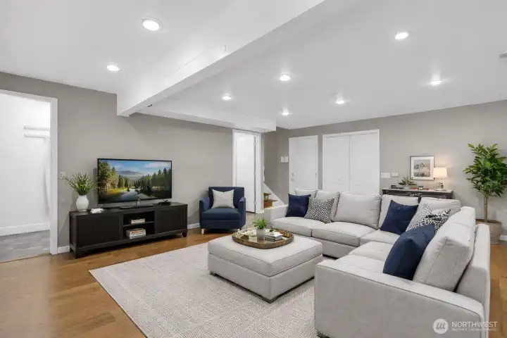 Downstairs Rec Room, “Virtually Staged.