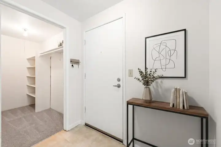 Light-filled, spacious and remodeled 1 bedroom, 1 bathroom condo. Entrance is virtually staged