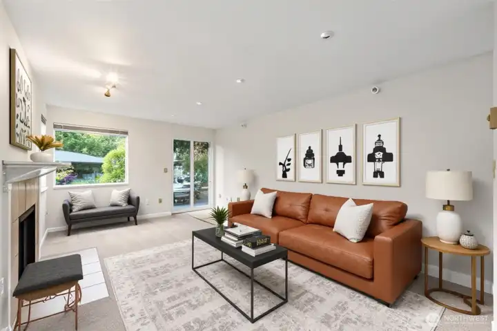 Or it can be staged like this - same virtually staged living room.