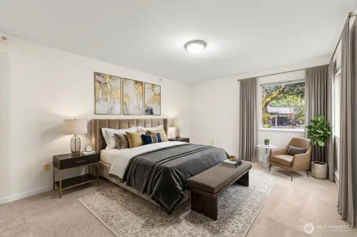 Another view of the virtually staged bedroom.