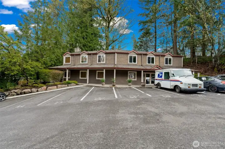 Plenty of visitor parking spaces in front of the clubhouse.