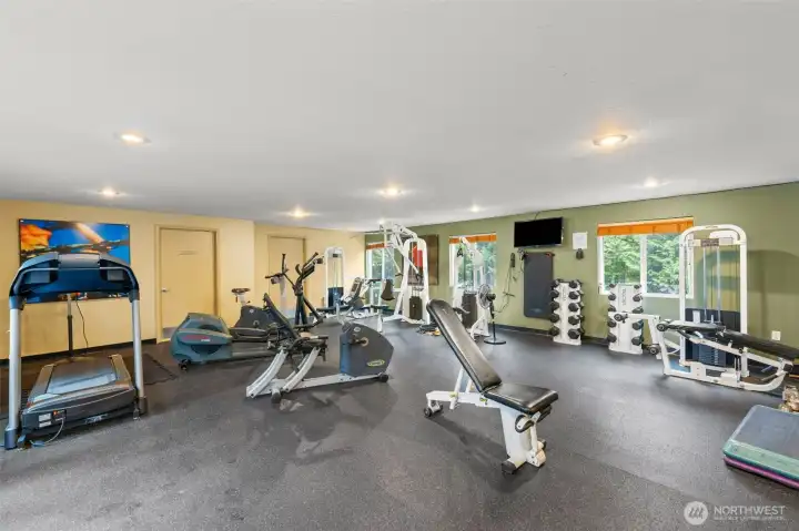 Gym in the clubhouse.