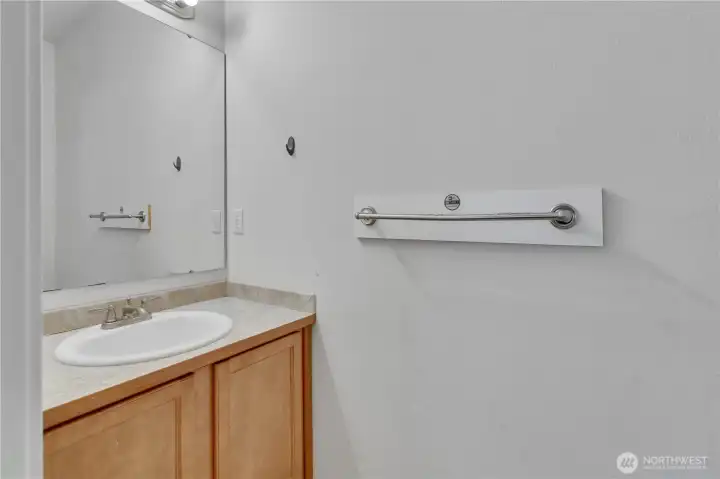 Half bath down stairs for your enjoyment