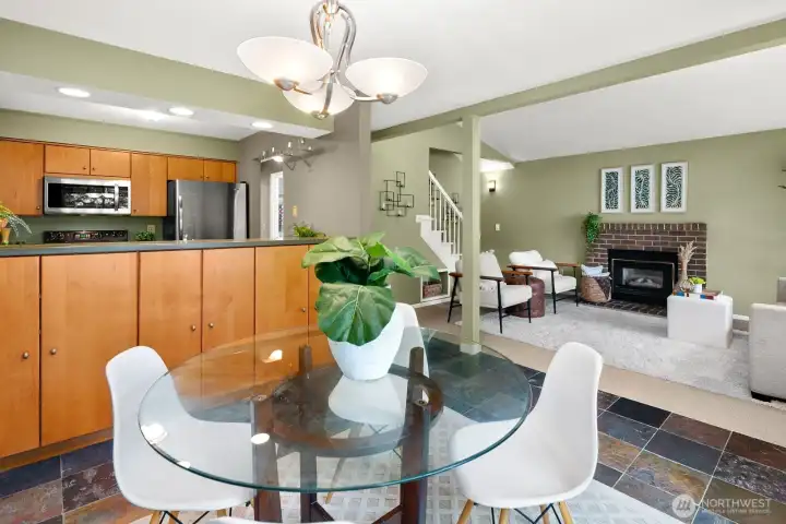 Open concept living/dining/kitchen
