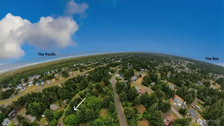 From Overhead facing North