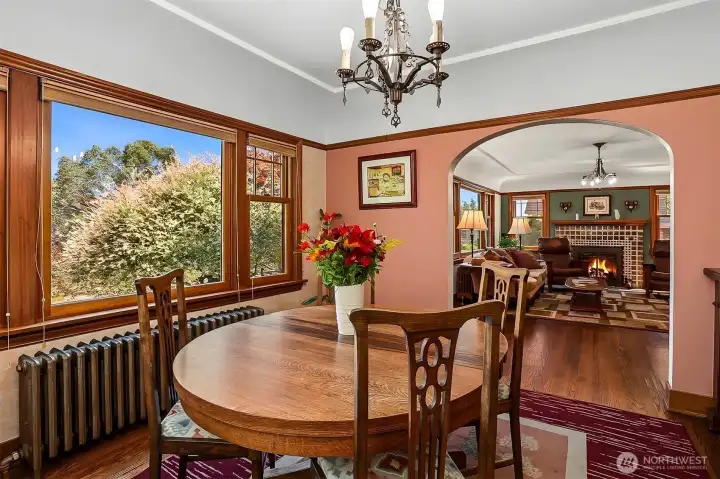Note the cool original chandelier over the table. The current owners have upgraded the heating system with a high efficiency on demand hot water boiler which utilizes the original radiators. Note the cool original chandelier over the table. The current owners have upgraded the heating system with a high efficiency on demand hot water boiler which utilizes the original radiators.