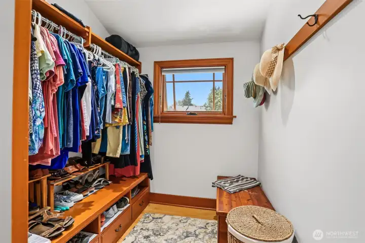 Primary bedroom has a walk-in closet. Primary bedroom has a walk-in closet.