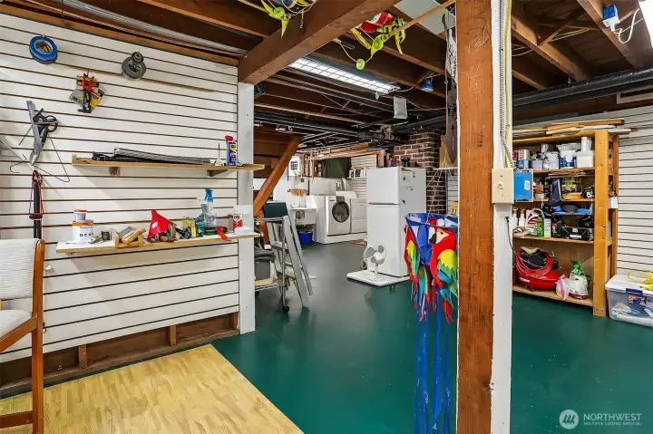 Plenty of storage and shop space on this level. Good ceiling height could allow you to finish off more space if desired. Plenty of storage and shop space on this level. Good ceiling height could allow you to finish off more space if desired.