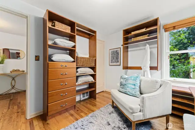 The second, smaller, bedroom has been transformed into a dressing room.