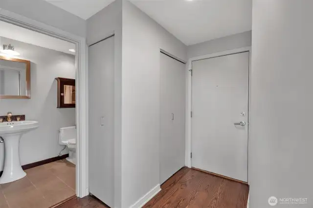 Deep coat closet in the entry.