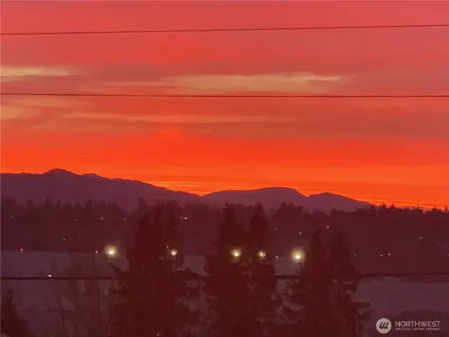 Sunrise looking east.