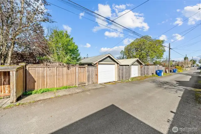 Alley access to the one-car detached garage with a gated entrance makes coming and going both convenient and secure—plus potential for a future DADU.