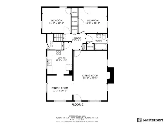 Main Level: The heart of the home, this level offers a seamless blend of everyday function with two bedrooms, a full bath, living room, dining room, and kitchen.