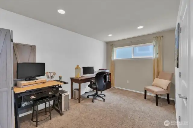 loft space with closet. Originally was going to be 4th bedroom. Wall could be added