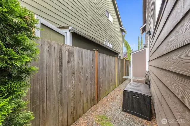 Extra storage built onto home. Yard tools/ seasonal storage