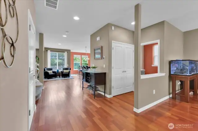 Entry way with gorgeous hardwood floors