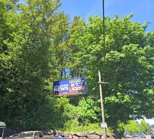 Billboard located on property.