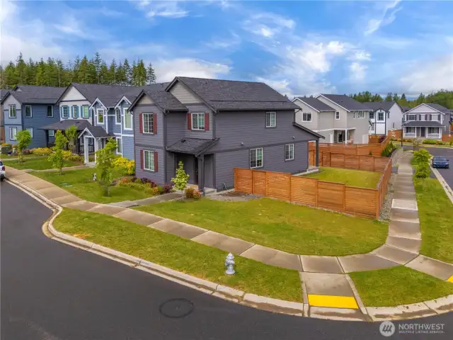Large corner lot.