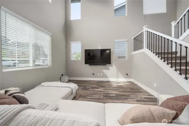 Spacious, light filled living room.