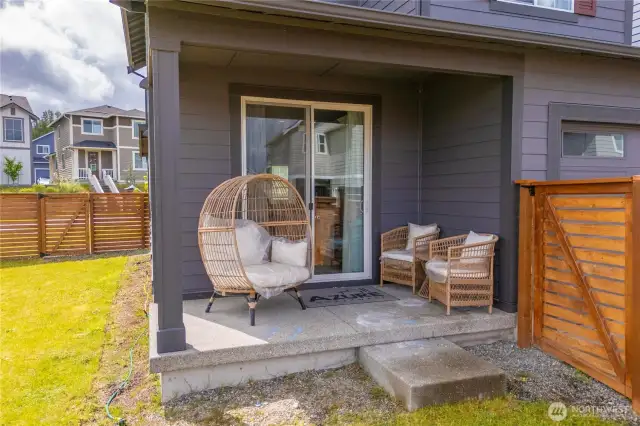 Back patio.