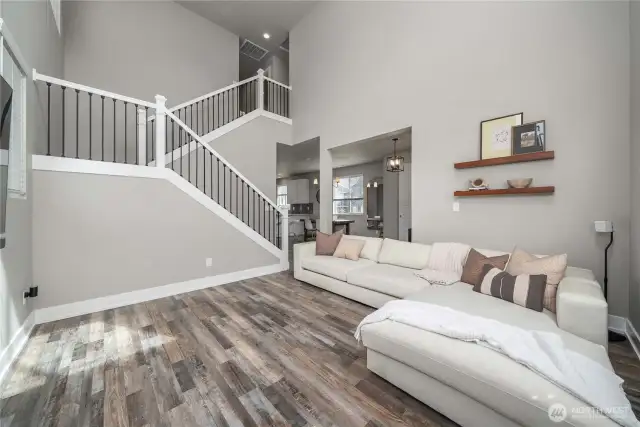 Spacious, light filled living room.