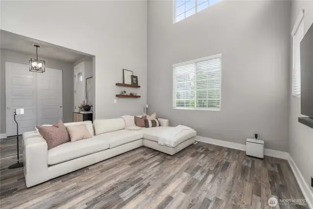 Spacious, light filled living room.