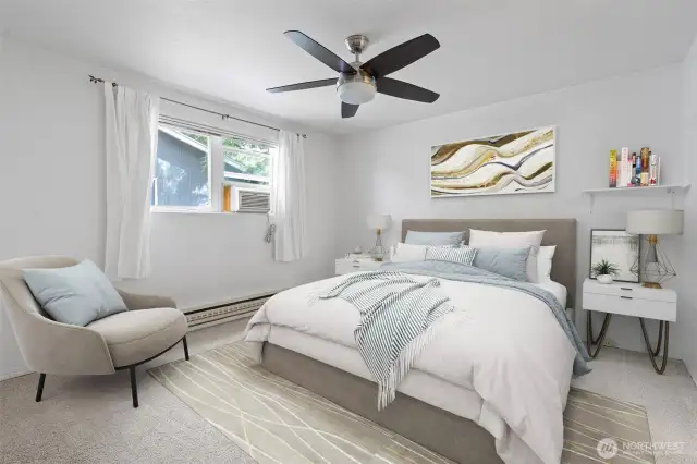 Main home - primary bedroom with bath
