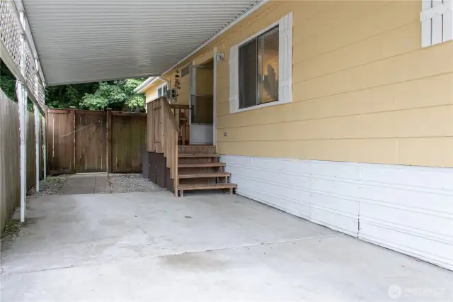 Main entrance/ carport