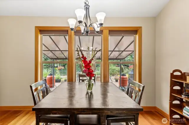 Dining Room that looks out to your backyard oasis.