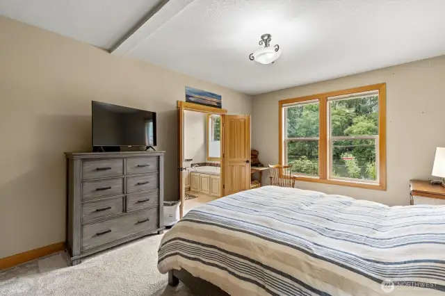 Spacious primary bedroom
