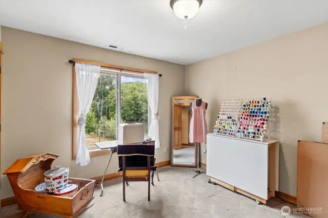 upstairs bedroom with plush carpet