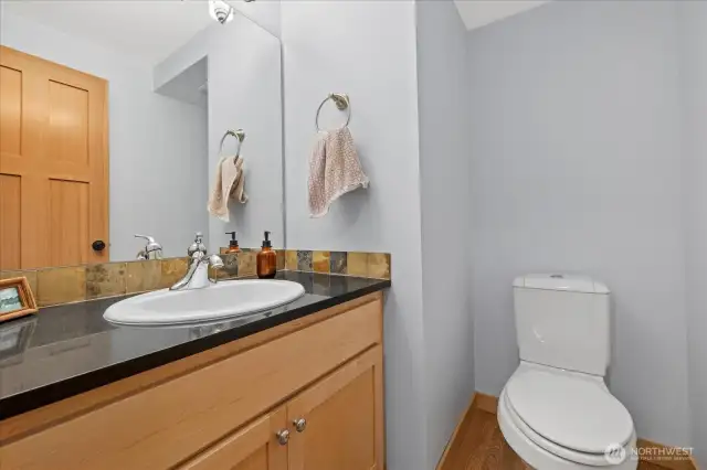 A half bath on the main floor = convenience!