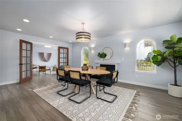 Large dining room, or extra living room, the choice is yours.