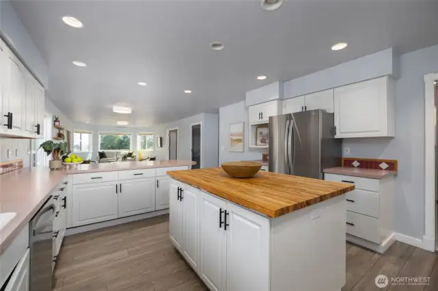 Butcher block island