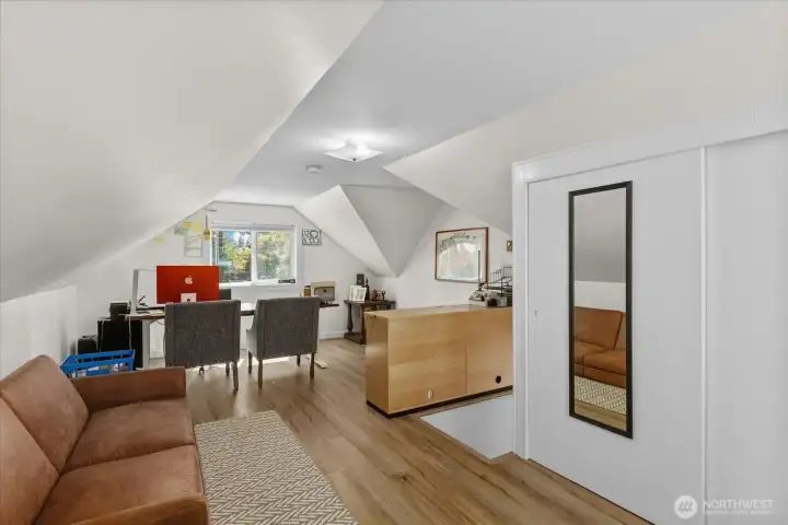 4th bedroom used as office, above garage