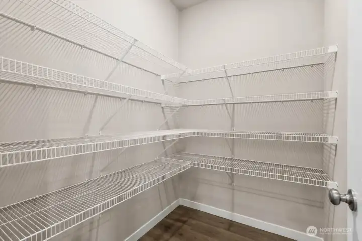 Huge walk in pantry!