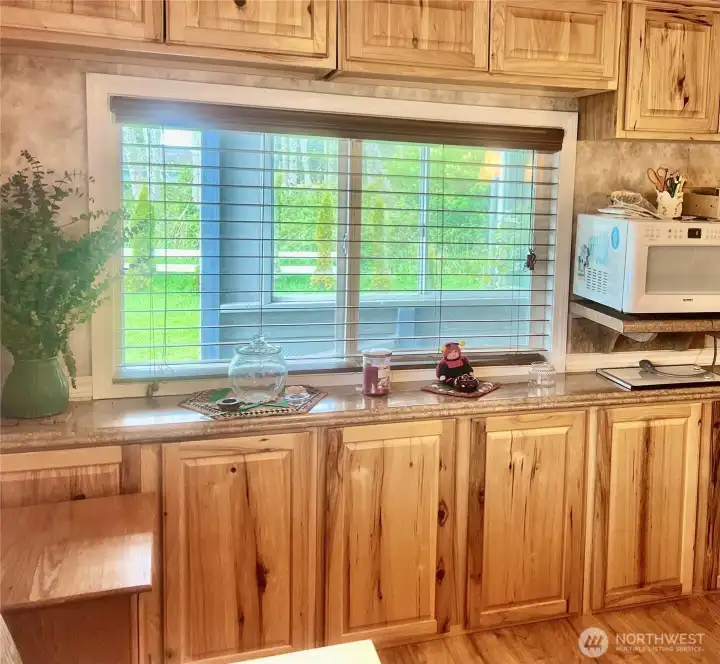 Kitchen has tons of storage