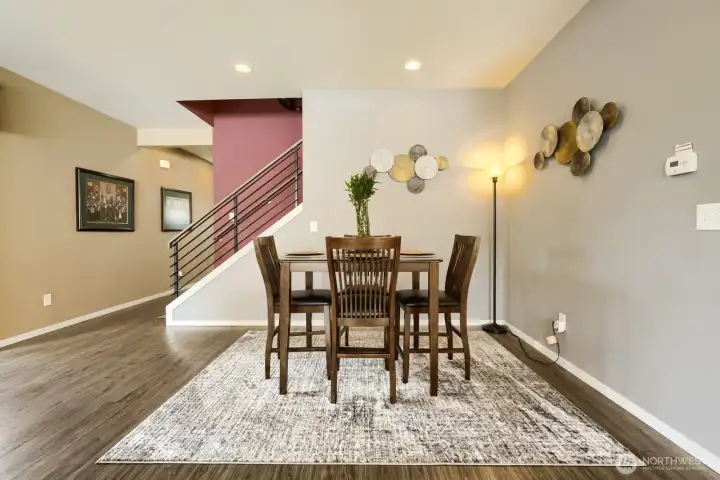 Bright and inviting dining area, perfectly positioned for both everyday meals and effortless entertaining.
