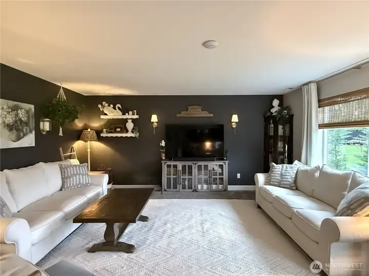 Cozy, dramatic paint in the living area on the main floor