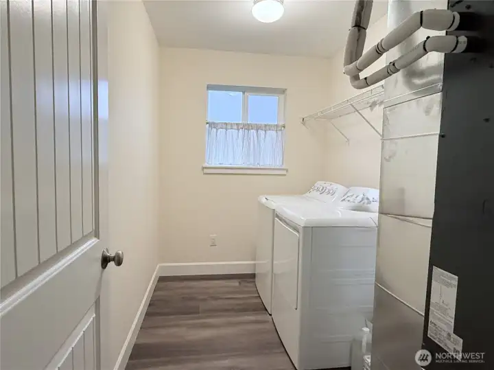 Upstairs laundry and utility room