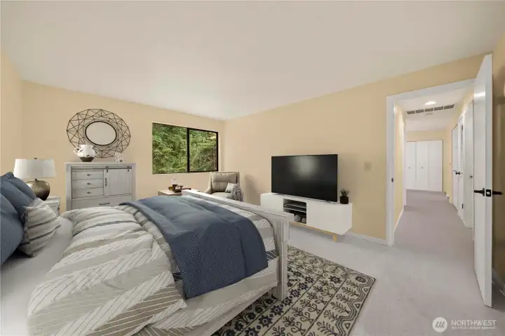 Primary Bedroom. Virtually Staged.