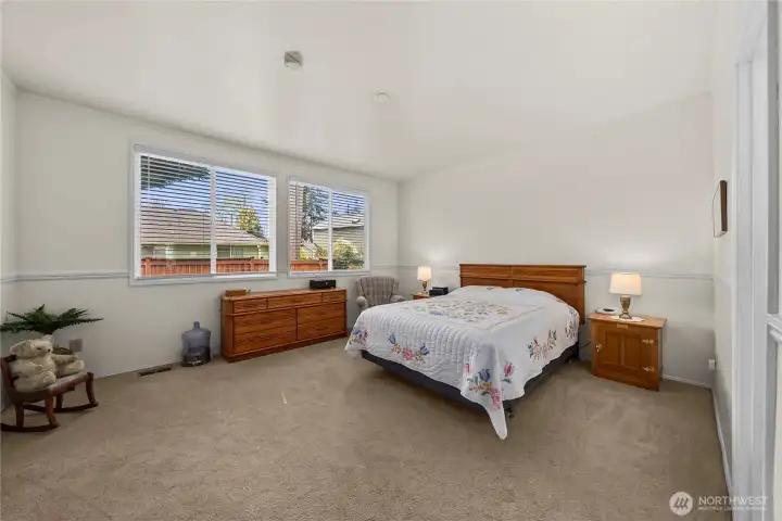 Spacious primary suite.