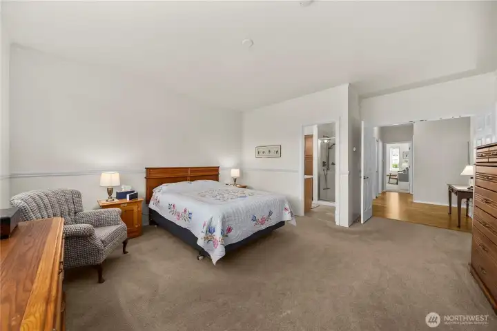 Spacious primary suite.