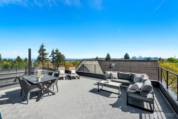 On a clear day you can see the Olympics, Cascades, Space Needle, Cityscape, & the peek of Rainier. On a clear day you can see the Olympics, Cascades, Space Needle, Cityscape, & the peek of Rainier.
